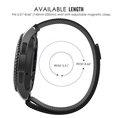 MoKo Samsung Gear S3 Frontier / Classic / Moto 360 2nd Gen 46mm Watch Armband – Edelstahl Milanese Magnet Uhr Band Strap Uhrenarmband Replacement für Samsung Gear S3 Classic Samrtwatch, Schwarz (Nicht für Gear S2 Classic) - 6