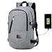 Produktbild Laptop Rucksack Business Rucksack für 15.6 zoll Laptop Schulrucksack mit USB-Ladeanschluss für Arbeit Wandern Reisen Camping,für Herren und Damen with Anti-Theft (Weiß)