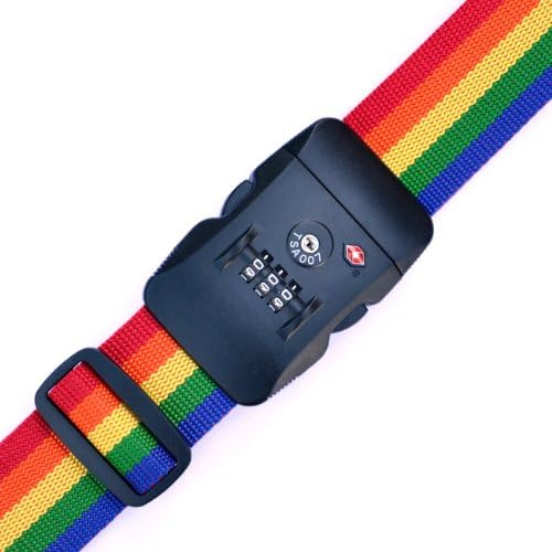 Regenbogenfarbener de fermeture valise avec cadenas tSA travel sentry
