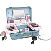 Smoby -Smoby 7600320148 Taşınabilir &Ccedil;ocuklar G&uuml;zellik Vanity Rol Oyun Kılıfı Ile 13 Aksesuarları, Mavi