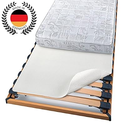 Beautissu BEAUTECT - Protège matelas - Isolateur pour sommier à lattes - A picots souples - Lavable - Uni - Blanc - 160x200 cm