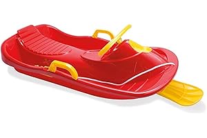 Dantoy - Steering Sledge for Children from 3 years old - Sledges - with Steering Wheel and Brakes and Rope with Handle - Children's Sledge for Winter Sports - Made in Denmark