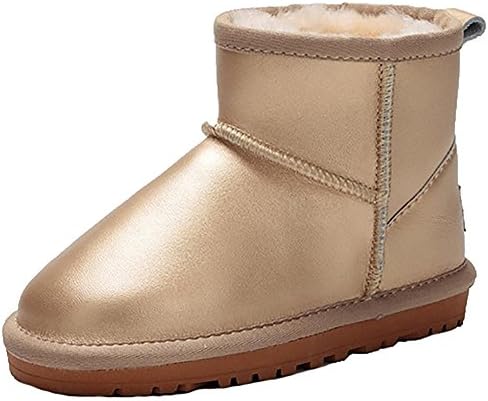 SYYAN Children Winter Shearling Girl's/Boy's Warm Waterproof Mini Snow Boots Boots Candy Colors, 6, 32