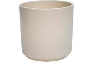 Ivyline Prague Planter in Cotton with Waterproof Exterior and Cylindrical Shape - Matte Finished Flower Pot - Modern Home Decoration - H18 x D20 cm