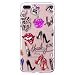 Produktbild iPhone 7 Plus / iPhone 8 Plus Hülle, Hozor Niedlich Persönlichkeit Mode Serie Ultra Dünn TPU Bumper Case Kratzfest Backcover Schutzhülle Transparent Schale Flexible Weiche Silikonhülle Crystal Klar Handyhülle - Make-up