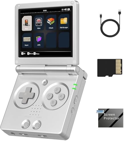 Nuziku R36S Handheld Game Console, Handheld Game Consoles met Open Source Linux Systeem, 64G TF-kaart, 10000 Games, 3,5 inch IPS Screen Handheld Emulator Console Ondersteuning Verschillende Emulators
