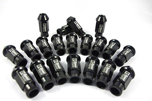 D1 Spec Lug Nuts M12 x 1.25 Black Honda Civic Integra CRX Nissan 200SX S13 S14 JDM Style