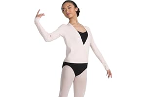 Capezio Damen Ribbed Knit Wrap Sweater Pullover