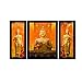 eCraftIndia Set of 3 Meditating Buddha Matt Textured Framed UV Art Painting RS.495.00