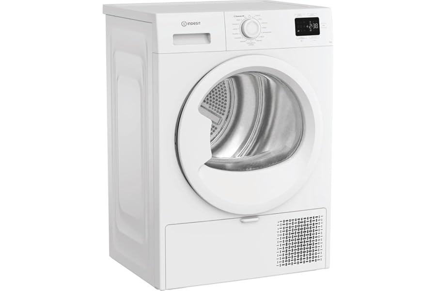 Indesit C YD 83D WW IT - 8kg Heat Pump Dryer, Freestanding, Class D, 2 in 1 Filter, Fast Cycle, Eco Cotton, Refresh. 84.5 x 59.6 x 54.5 cm