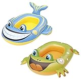 Bestway-34085 Barca Hinchable Animales, Color Azul, Verde (34085000)