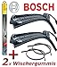 Produktbild BOSCH AEROTWIN A557S 3397007557 Scheibenwischer 700 / 400 + 2x GELAN Ersatz Wischergummis - SET [ VORTEILSPAKET ]