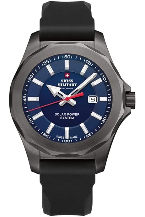 Swiss Military SMS34073.02 solar men`s 42mm 10ATM : Amazon.co.uk 