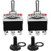 Gebildet 2Pcs 6Pines/3Posiciones ON/OFF/ON Interruptor Basculante de Servicio Pesado 0~250V/15A DPDT Interruptor de Encendido