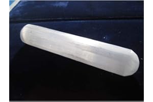 RUPEIOCR Vives Cortada Masajeador de Selenita Doble Minerales y Cristales para Curación, Belleza Energética, Meditación, Medicina Alternativa, Amuletos Espirituales