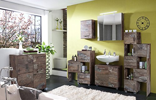 Schildmeyer 125687 Waschbeckenunterschrank, 65 x 60x 32 cm, panamaeiche dekor - 2