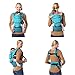 ECOSUSI 100% Cotton Cute Design Hip Seat Baby Carrier Front and Back Carrier with Waist Stool Sapphire