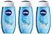 x3 Nivea Shower Gel Pure Fresh with Sea Minerals & Aquatic Scent 250ml *BARGAIN*