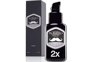 Doppelpack Bartöl - Mr. Burton´s Beard Oil - FRESH - 2x50 ml Bart Öl für die Bartpflege - 100% natürliche Inhaltsstoffe - Premium Qualität - Made in Germany