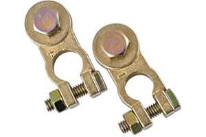 NACTECH Terminali Morsetti di Batteria per Auto Connettori di Batteria 12V /24V Morsetto per Batteria Terminale Positivo e Negativo Morsetti per Batteria Veicolo con Bullone