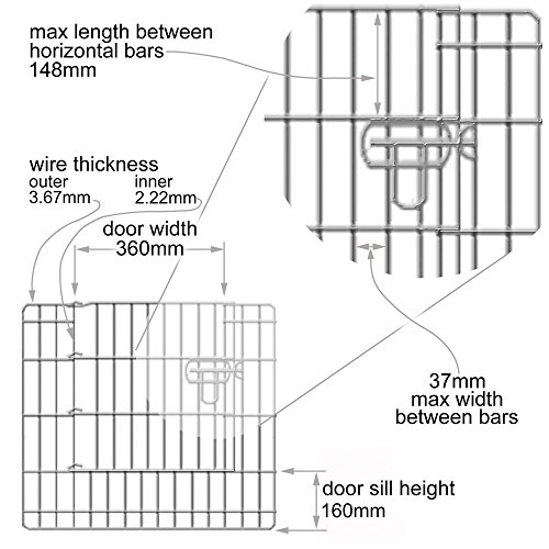 Large-Pet-PlayPen-Dog-Puppy-Cage-Folding-Run-Fence-Garden-Crate-IndoorOutdoor-FREE-Cover-2-Sizes