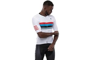 SIROKO Maillot Manga Corta Ciclismo M2 Westfalia Blanco Hombre