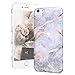 Produktbild YT MARQUEEN iPhone 6 Plus/6S Plus Hülle Marmor Handyhülle Glitzer Design TPU Weiche Silikon Handytasche Schutz Rückseite Flexible Soft Case Marble Cover Elegant Stoßfest Schutzhülle für iPhone 6 Plus/6S Plus - Weiß Roségold