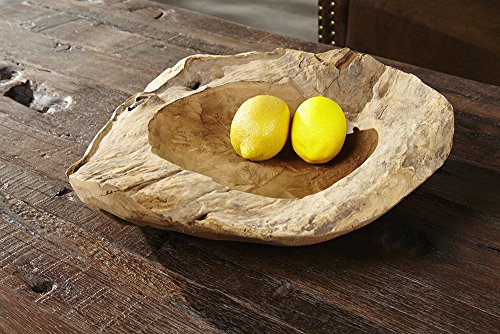 Exklusive Teak Holz Schale 30cm NATURE ROOT massives Wurzelholz natur