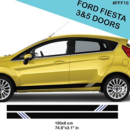 Ford Fiesta Side Racing Stripes Decal Graphics Stickers Tuning Car