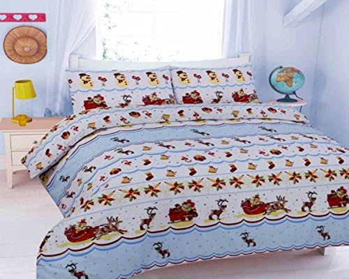 Empress® Duvet Cover with Pillowcase Xmas Special Stag Santa Reindeer Bedding Snowden Super King