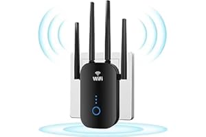 PHAVN Repetidor WiFi, 1200Mbps Amplificador WiFi Banda Dual 5GHz y 2.4GHz Repetidor WiFi Largo Alcance Extensor de WiFi Apoyo Modo Repetidor/Ap/Router, Repetidor WiFi con Puerto Ethernet, 4 * 3dBi Antenas