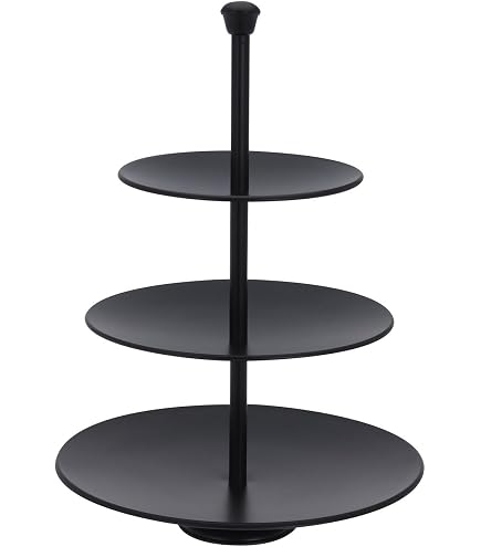 Kesper Schiefer Etagere Schwarz, mit Bambusgestell 3-stckig,  FSC-zertifiziert, rund, Handreinigung, Mae: 18 x 56 cm, 38119 : Amazon.de:  Kche, Haushalt & Wohnen