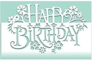 GOWXS Happy Birthday Metall Stanzformen DIY Handwerk Prägeschablone Schablonen Scrapbooking Werkzeug und Dünne Banner Stanzform für Karten