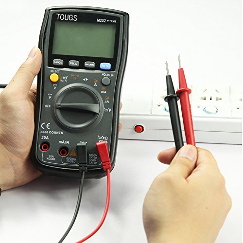 TOUGS M202 True-RMS Autorange Digital Multimeter Elektrischer Multi Tester mit REL und MAX / MIN Datum Hold - 8