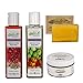 Greenviv Natural Combo of Rose & SandalWood Body Wash (200 ml), Green Apple & Peach Body Wash (200 ml) Chocolate & Vanilla Face Pack (100 gm) With Lemon Soap (100 gm) RS.699.00