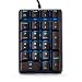 Produktbild Mechanische Zifferntastatur GATERON Braun Switsches Wired Blue Backlit Nummernblöcke / Tastatur 21 Schlüssel Portable Erweitertes Layout Magicforce by Qisan