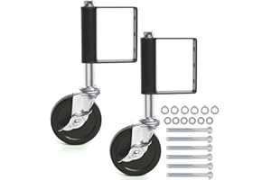 JUZAI 360° Roue Porte de Portail Lourd, 10 cm Roulettes à Ressort