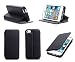 Produktbild Ultra Slim Tasche Leder Style Apple iPhone SE 2016 Hülle Schwarz Cover mit Stand - Zubehör Etui smartphone Apple Apple iPhone 5SE 2016 Flip Case Schutzhülle (Handy tasche folio PU Leder, Black) - Brand XEPTIO accessoires