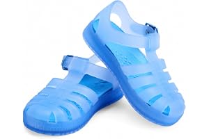 MORI KIDLY Jelly Sandals, Water Resistant Kids PVC Beach Shoes, EVA Insole