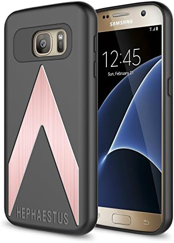 Galaxy S7 Case, Hephaestus® Sentinel Series® [Rose Gold] Hard Heavy Duty Slim 3 in 1 PC TPU Aluminium Metal Hybrid Case for Samsung Galaxy S7