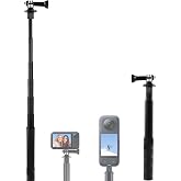 150cm Invisible Selfie Stick for Insta 360 X5/X4/X3/ONE X2/One X/Ace, Malleable Camera Stick for Go Pro Hero 13 12, 1/4" Scre