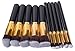 BS-MALL Premium Synthetic Kabuki Makeup Brush Set Cosmetics Foundation Blending Blush Eyeliner Face Powder Brush Makeup Brush Kit (10pcs, Golden Black)