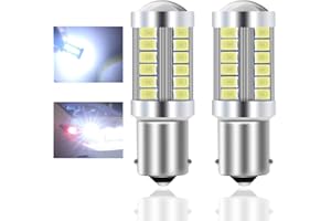 Teguangmei 1156 BA15S P21W 1141 7506 Ampoules LED de Voiture Blanc 900LM Ultra Lumineux 5730 33SMD LED Frein de Recul Arrêt Arrière Feux de Brouillard Arrière Position Feu Arrière 12-30V 3.6W-2Pcs