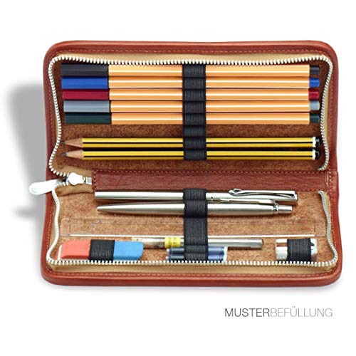 Preisvergleich Produktbild SONNENLEDER - hochwertiges Schreibetui "NOVALIS" Farbe: Natur *Echtes Leder*