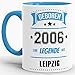 Produktbild Tassendruck Geburtstags-Tasse Geboren 2006 eine Legende aus Leipzig Innen & Henkel Hellblau/Geschenk/mit Spruch/Mug/Cup/Becher/Qualität made in Germany