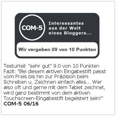 Callstel Aktiver Touchscreen-Eingabestift, 2,6-mm-Spitze, Slim-Body - 5
