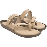 Shoetopia Women’s Flat Sandals Stylish Comfortable Slip-On Slides Soft Cushion| Footbed, Anti-Slip Sole – Perfect for Daily C