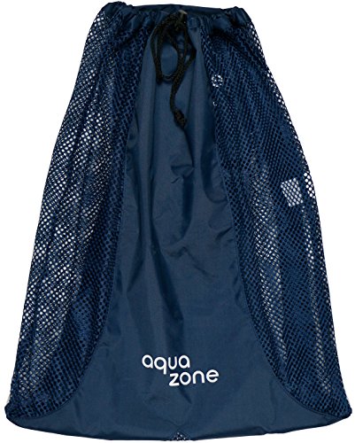 aqua zone Mochila de Malla con cordón para natación, Playa, Buceo, Viajes, Gimnasio, Marino