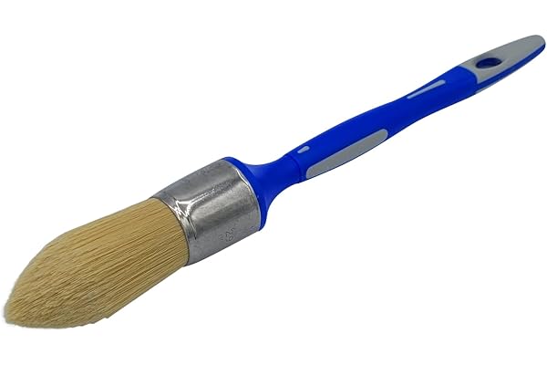 SAVY Pinceau rond à rechampir bi-matière peinture mate, velours, satinée n°6 - ø 29mm