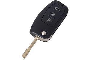 PHONILLICO Carcasa Llave para Ford C MAX Fiesta Focus Ka Mondeo | 3 Botones | Mando a Distancia